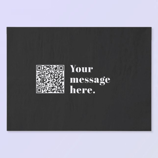 Papier Mousseline Code QR téléchargé et texte rétro modifiable (Créateur téléchargé)