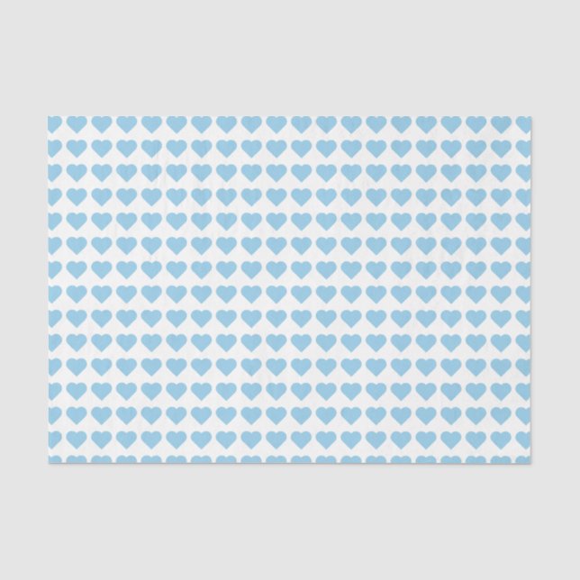 Papier Mousseline Coeur bleu (Recto)