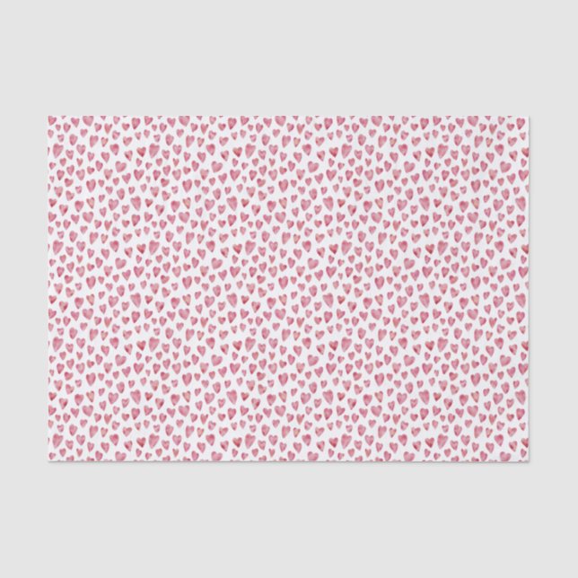 Papier Mousseline Coeur d'amour de l'eau rose (Recto)