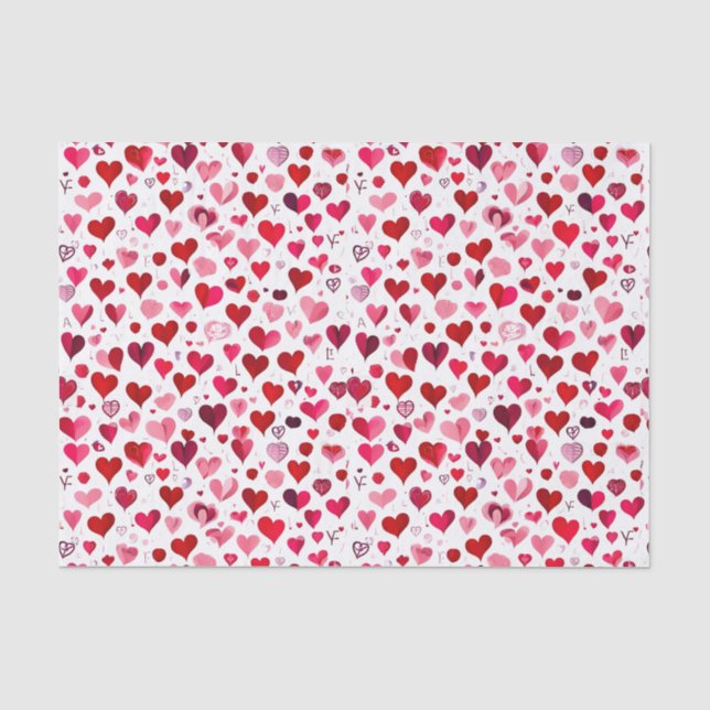 Papier Mousseline Coeur du jour V (Recto)
