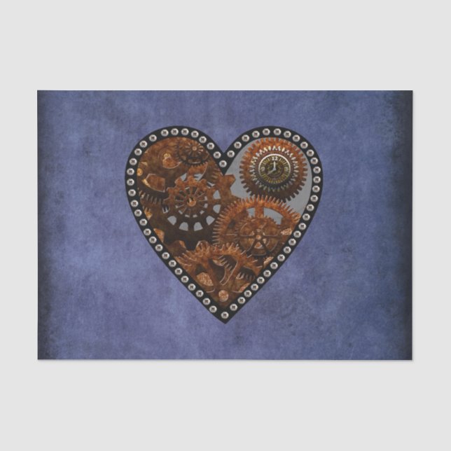 Papier Mousseline Coeur grunge d'horloges et de vitesses de (Recto)