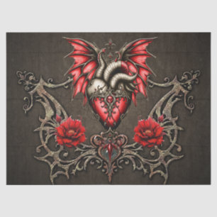 Papier Mousseline Coeur majestueux, romance gothique