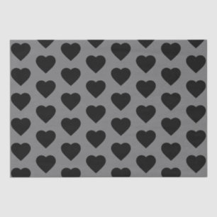 Papier Mousseline Coeur noir