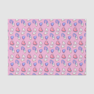 Papier Mousseline Coeur rose mignon Embrasse-moi Motif Saint Valenti