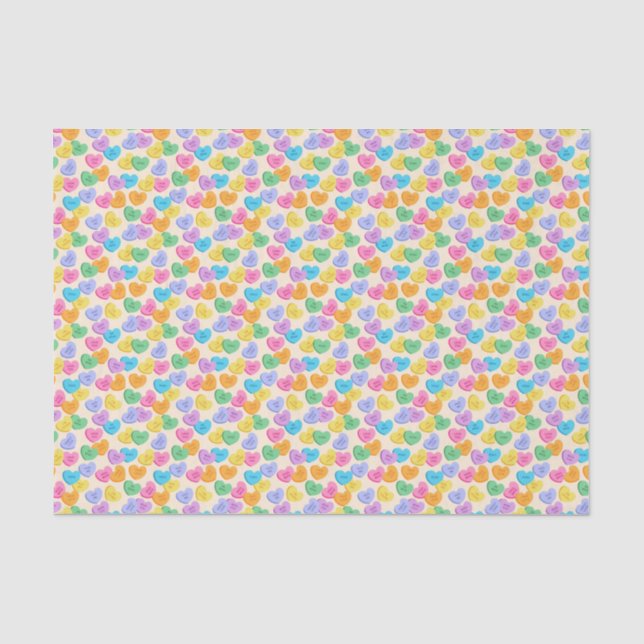 Papier Mousseline Coeurs de conversation (Recto)