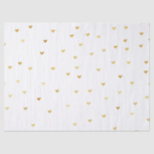 Papier Mousseline Coeurs de glamour d'or