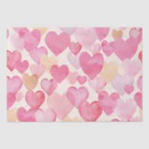 Cœurs de la Saint-Valentin à l'aquarelle