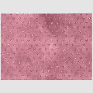 Papier Mousseline Coeurs de Parties scintillant rouge brillant
