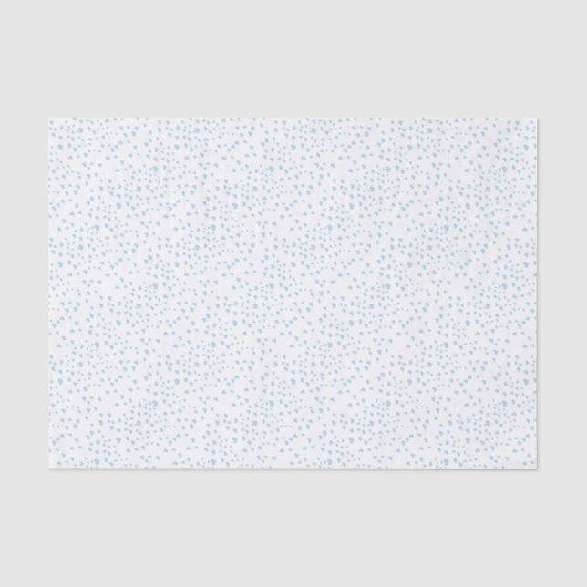 Papier Mousseline Coeurs flottants bleus Couverture Arrière - plan (Recto)