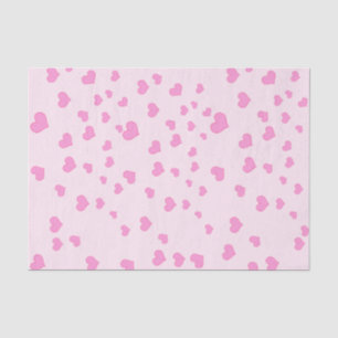 Papier Mousseline Coeurs flottants roses