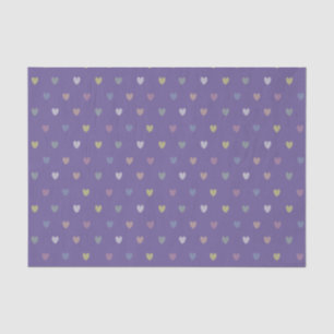Papier Mousseline Coeurs minuscules polka sur violet violet Ultra vi