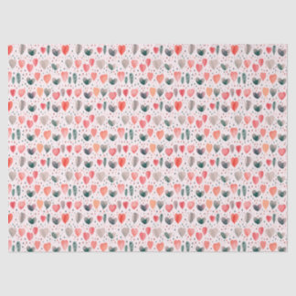 Papier Mousseline Coeurs minuscules roses 2
