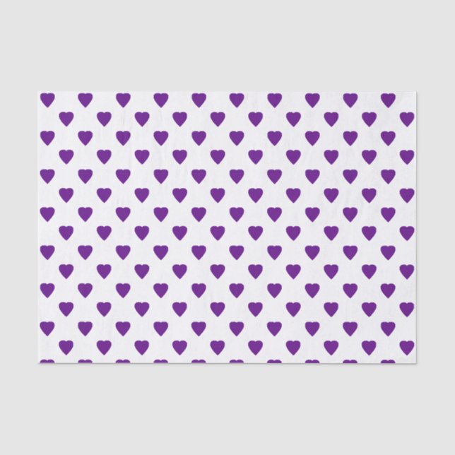 Papier Mousseline Coeurs pourpres sur papier papier papier tissu Arr (Recto)