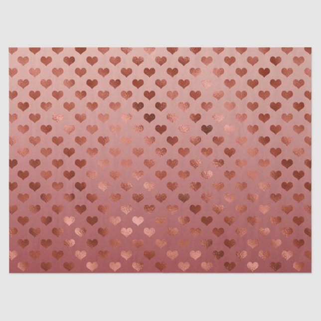 Papier Mousseline Coeurs rouges (Recto)