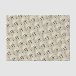 Papier Mousseline Coeurs rustiques