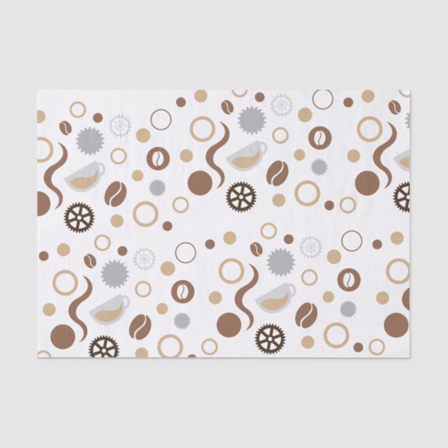 Papier Mousseline Coffee Bean Technology Concepteur Tissu (Recto)