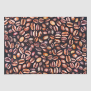 Papier Mousseline Coffee Haricots crayon Motif Rustique Brown