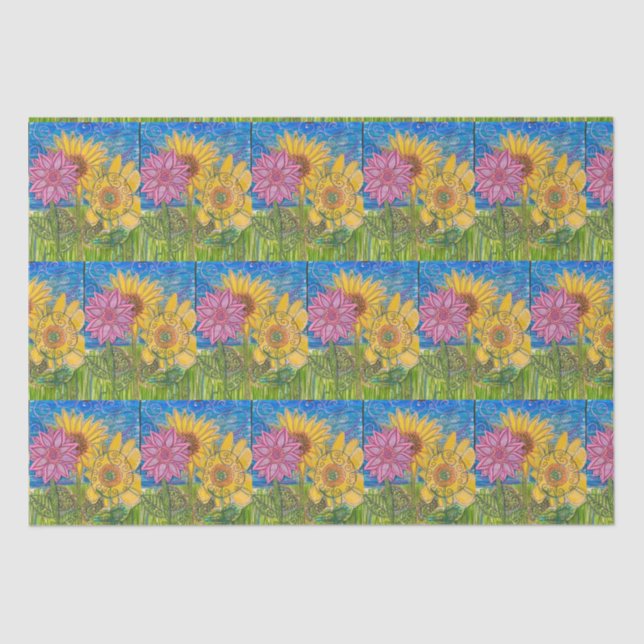 Papier Mousseline Collaboration Sunflower (Recto)