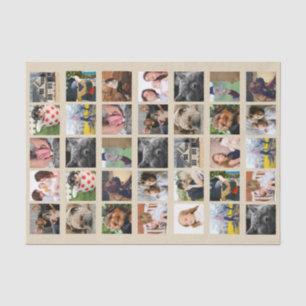 Papier Mousseline Collage de 35 photos