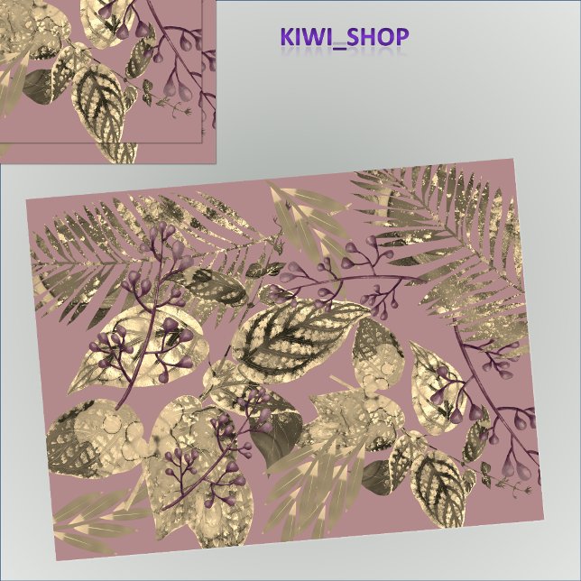 Papier Mousseline Collage de feuilles avec les baies Rose croustilla (Gifts or crafts as a couple of ideas, Makes a gift extra special with trendy botanical)