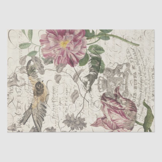 Papier Mousseline Collage de nature (Recto)