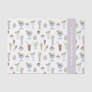 Papier Mousseline Collage de parfait de crème glacée