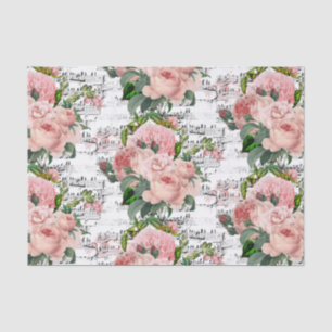 Papier Mousseline Collage de roses roses