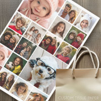 Collage photo carré - Jusqu'à 18 photos Blanc