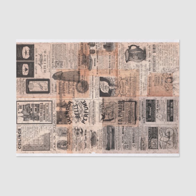 Papier Mousseline Collage publicitaire Vintage (Recto)