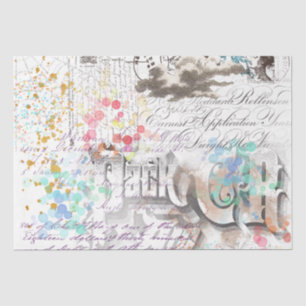 Papier Mousseline collage victorien vintage