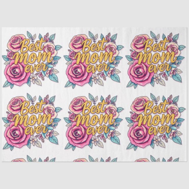Papier Mousseline Collection Cadeau Floral Moderne (Recto)