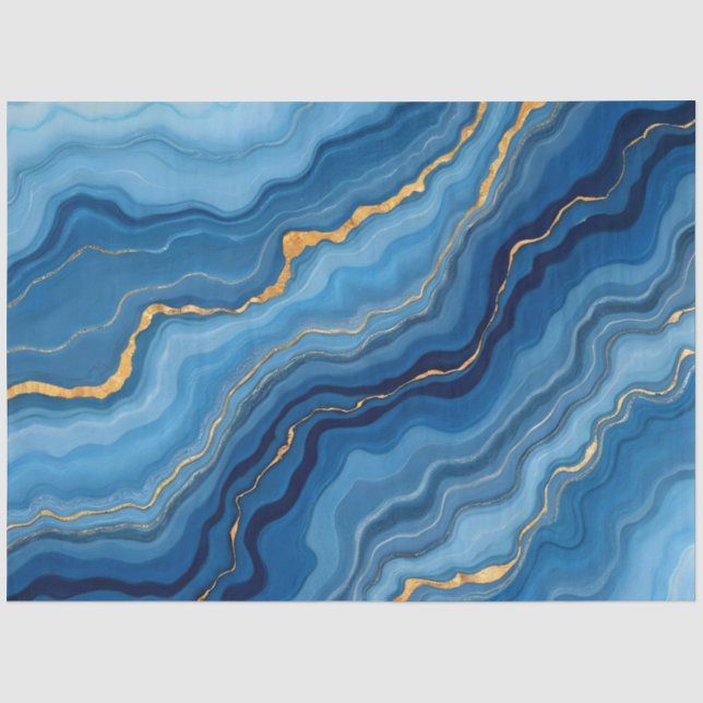 Papier Mousseline Collection de marbre bleu azur (Recto)