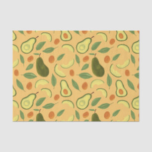 Papier Mousseline Collection de Motifs de paniers de fruits - Avocad
