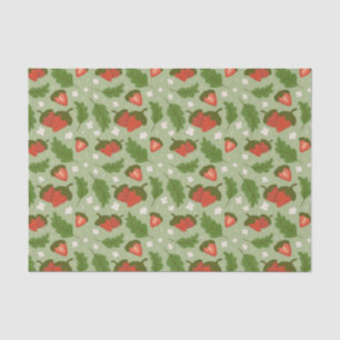 Papier Mousseline Collection de Motifs de paniers de fruits - Fraise