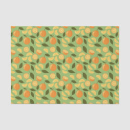 Papier Mousseline Collection de Motifs de paniers de fruits - Orange