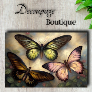 Papier Mousseline Collection de papillons vibrants en découpage