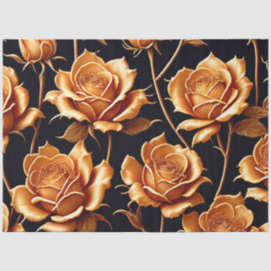 Papier Mousseline Collection de Roses de luxe branché Boho Gold