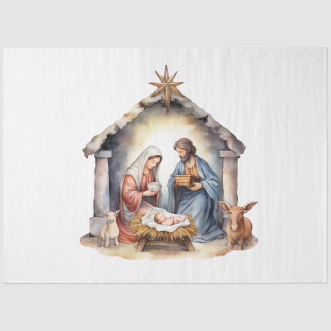 Papier Mousseline Collection Design Nativité 3 (Recto)