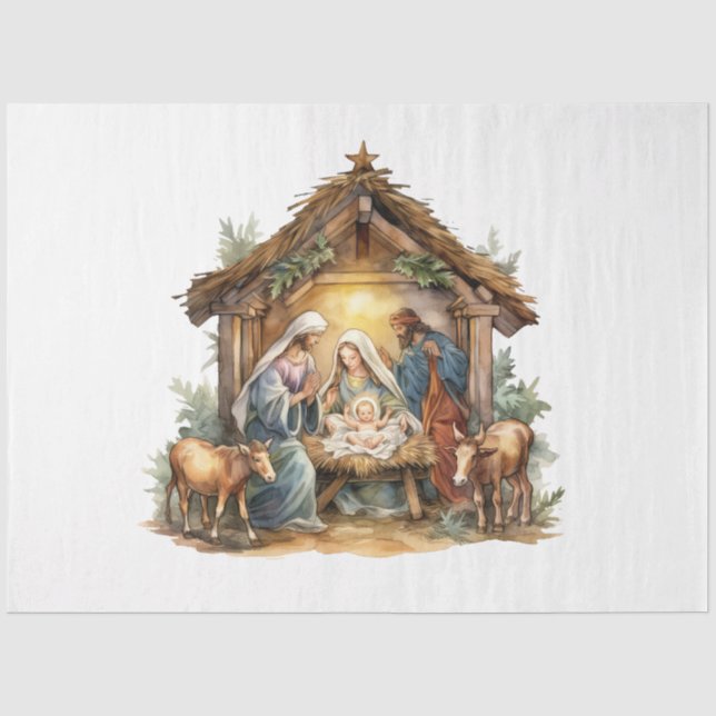 Papier Mousseline Collection Design Nativité 5 (Recto)