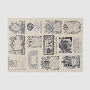 Papier Mousseline Collection du 18ème siècle de carte du commerce