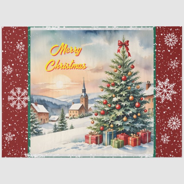 Papier Mousseline Collection festive moderne de Noël (Recto)