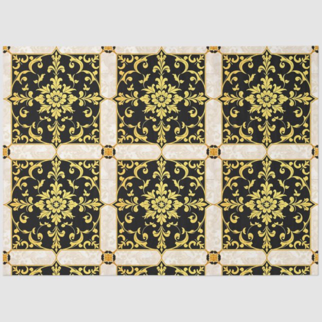 Papier Mousseline Collection Florale Luxe Moderne (Recto)