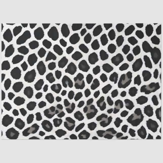 Papier Mousseline Collection Luxe White Leopard Elégante (Recto)