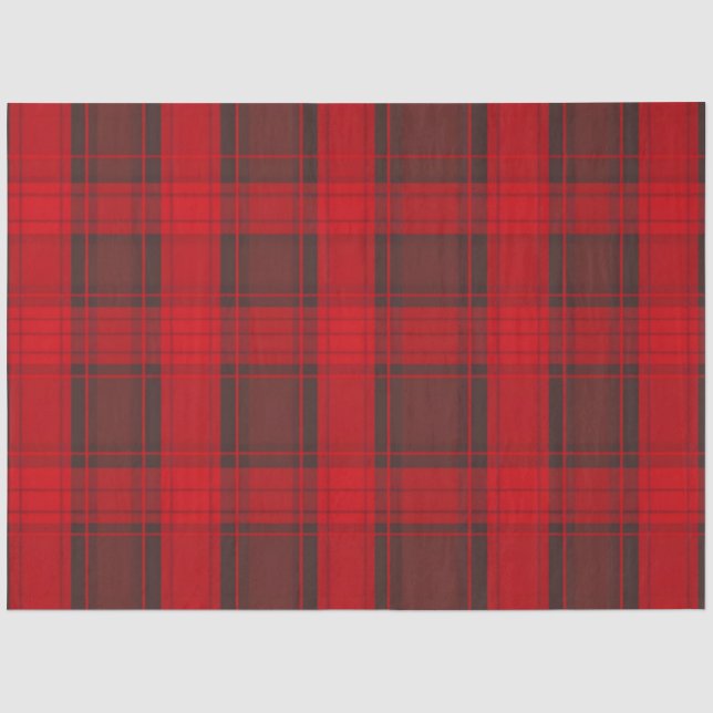 Papier Mousseline Collection moderne Tartan Rouge traditionnel (Recto)