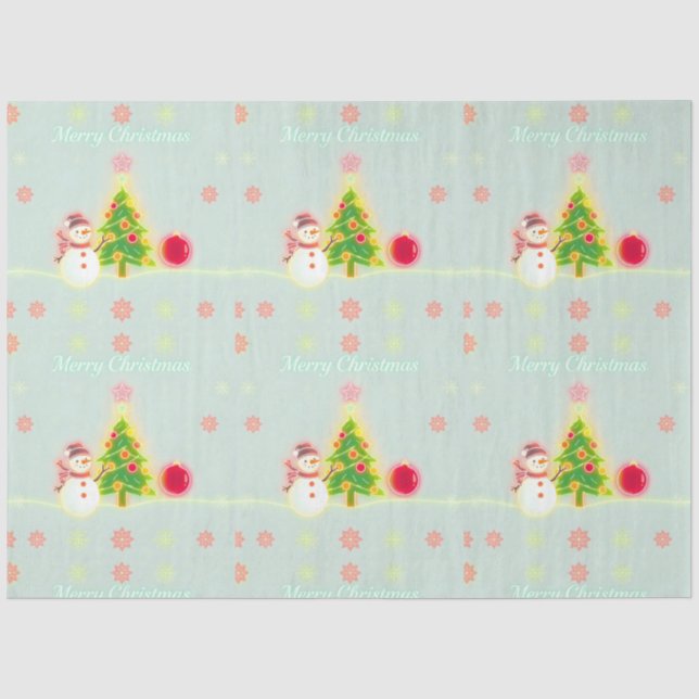 Papier Mousseline Collection Noël Neon tendance Vacances (Recto)