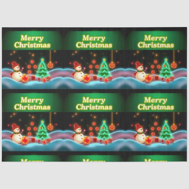 Papier Mousseline Collection populaire Noël Neon Holiday (Recto)