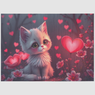 Papier Mousseline Colourful Romantic Cats Tissue Paper