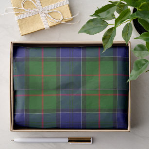 Papier Mousseline Colquhoun tartan bleu vert plaid