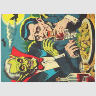 Papier Mousseline Comics Vampire d'horreur vintage