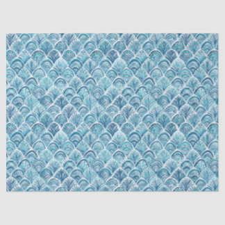 Papier Mousseline COMME un motif nautique d'échelles de poissons de